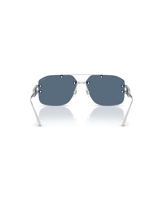 Versace Black Damier Plaque Sunglasses for men