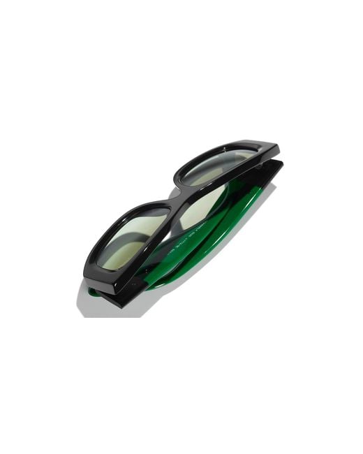 Chanel Black Sunglass Rectangle Sunglasses Ch5525