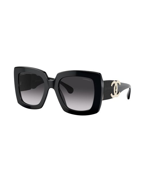 Sunglass Square Sunglasses CH5474Q Chanel en coloris Black