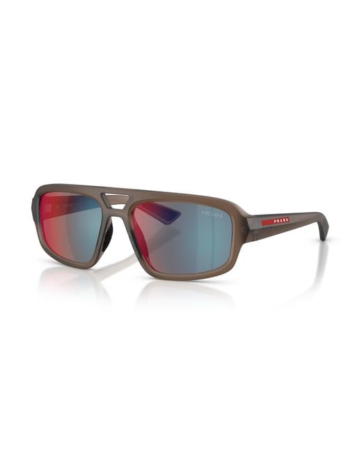 Prada Linea Rossa Black Sunglass Ps 03zs for men