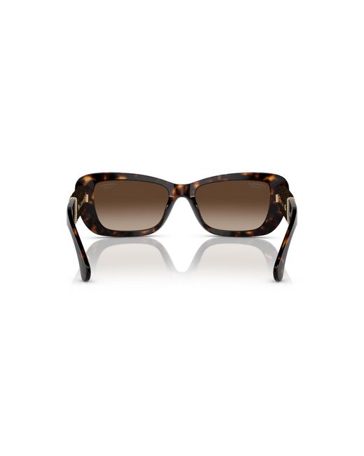 Chanel Black Sunglass Rectangle Sunglasses Ch5514
