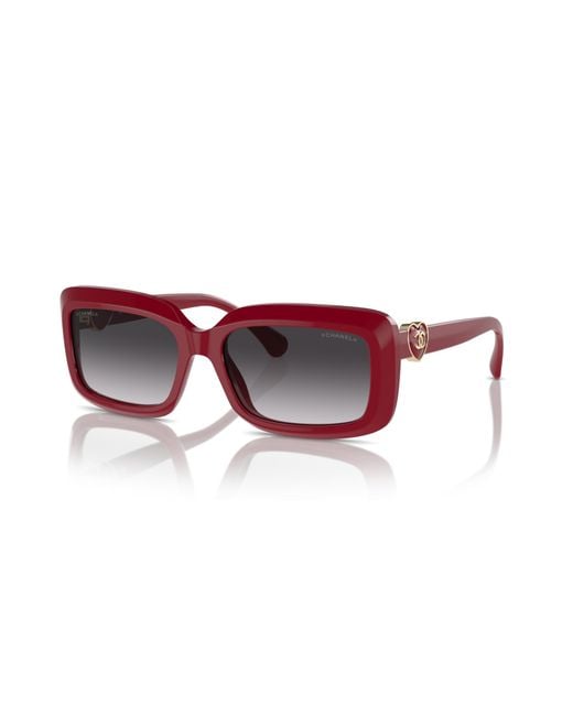 Chanel Black Sunglass Rectangle Sunglasses Ch5520a