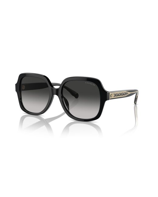 COACH Black Hc8395u Universal Fit Square Sunglasses