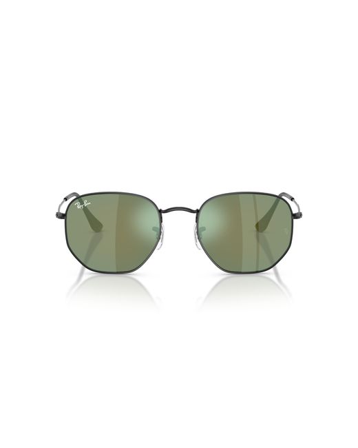 Ray-Ban Green Sunglass Hexagonal Flat Lenses