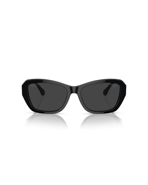 Chanel Black Sunglass Butterfly Sunglasses Ch5516a