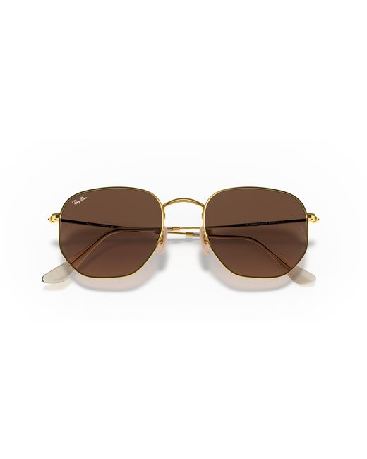 Ray-Ban Black Rb3548n Hexagonal Flat Lens Hexagonal Sunglasses
