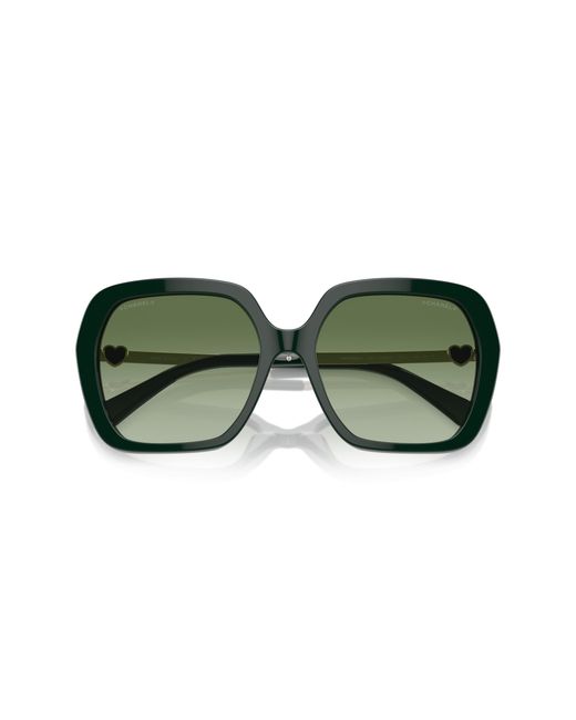 Chanel Green Sunglass Square Sunglasses Ch5521a