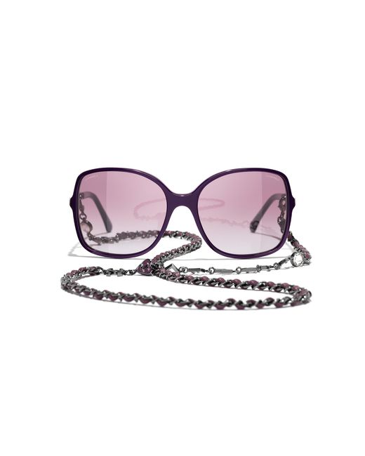 Chanel Black Sunglass Square Sunglasses Ch5210q