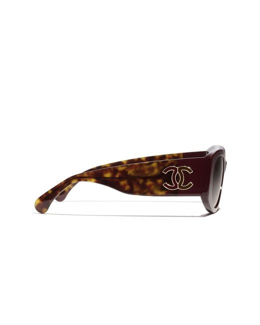 Chanel Black Sunglass Oval Sunglasses Ch5524