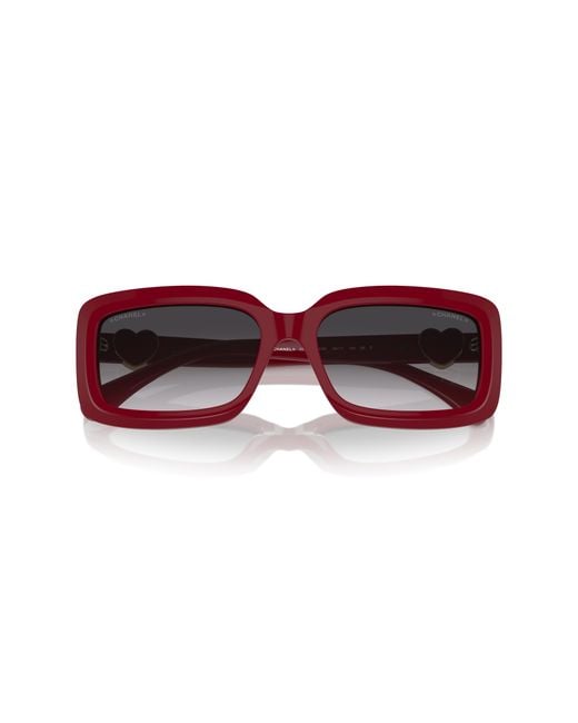 Chanel Black Sunglass Rectangle Sunglasses Ch5520a