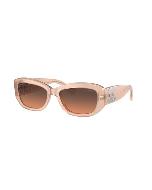 Chanel Black Sunglass Rectangle Sunglasses Ch5493