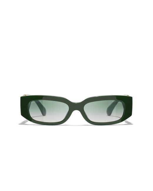 Chanel Black Sunglass Rectangle Sunglasses Ch5544