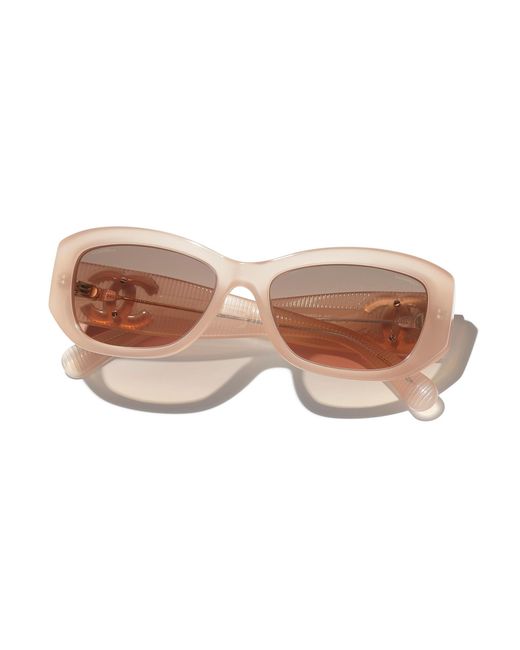 Chanel Black Sunglass Rectangle Sunglasses Ch5493