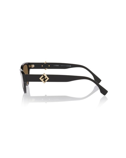 Fendi Black Sunglass Ff Diamonds Fe40184i
