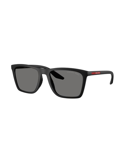 Prada Linea Rossa Black Polarized Sunglasses for men