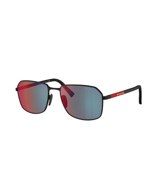 Prada Linea Rossa Black Sunglass Ps A51s for men