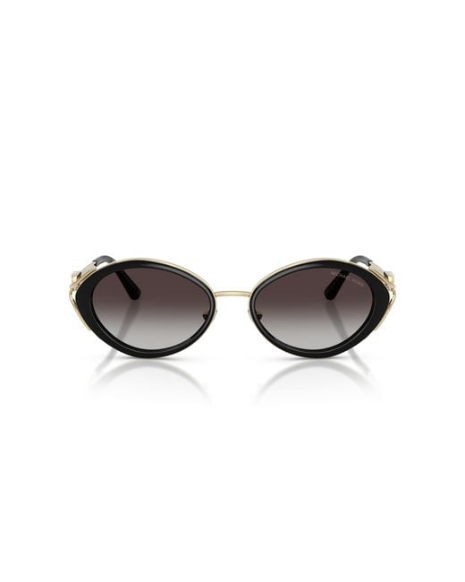 Michael Kors Black Key West 53Mm Oval Sunglasses