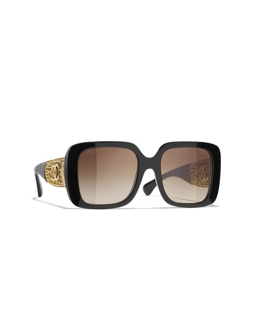 Chanel Black Sunglass Ch5532a Square Sunglasses Ch5532a