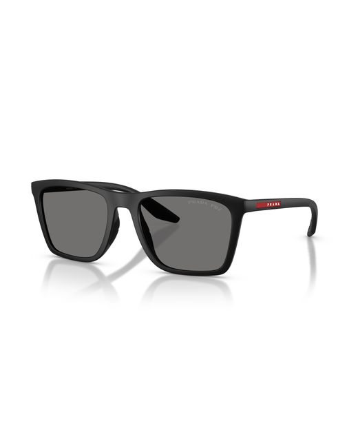 Prada Linea Rossa Black Polarized Sunglasses for men