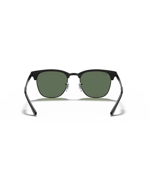 Ray-Ban Green Rb3716 Clubmaster Metal Polarized Square Sunglasses