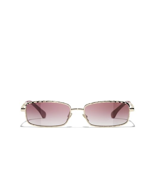Chanel Black Sunglass Rectangle Sunglasses Ch4295