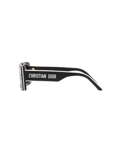 Dior Black Dark Grey Rectangular Sunglasses Pacific S1u 01a 53