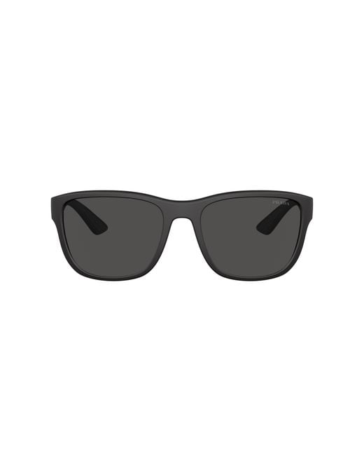 Prada Linea Rossa Man Ps 01us - Frame Color: Black, Lens Color: Grey-black, Size 59-/19/145 for men