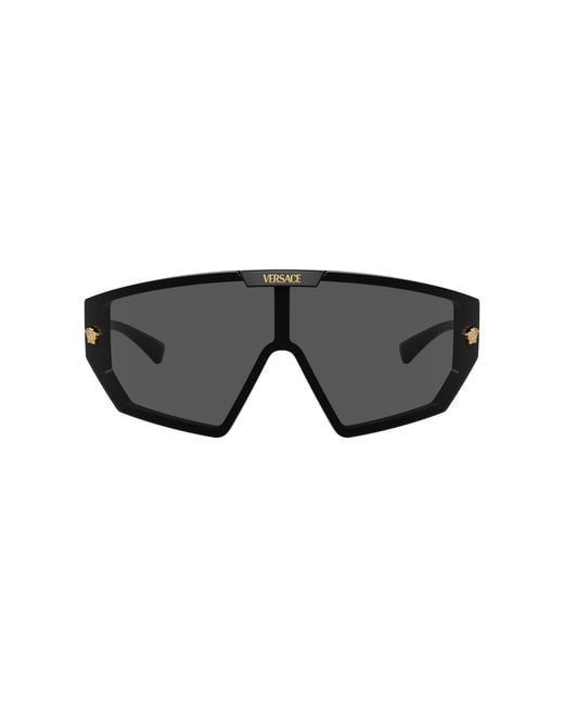 Versace Black Ve4461 Irregular-Frame Acetate Sunglasses