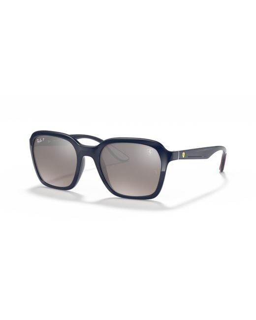 Ray-Ban Black Sunglass Rb4343m Scuderia Ferrari Collection Polarized+ Lenses