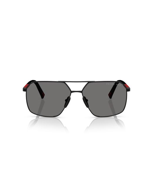 Prada Linea Rossa Black Sunglass Ps A50s for men