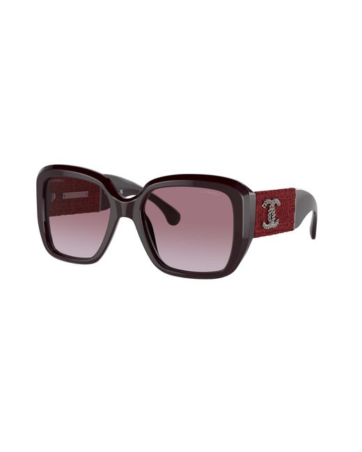 Chanel Black Sunglass Square Sunglasses Ch5512