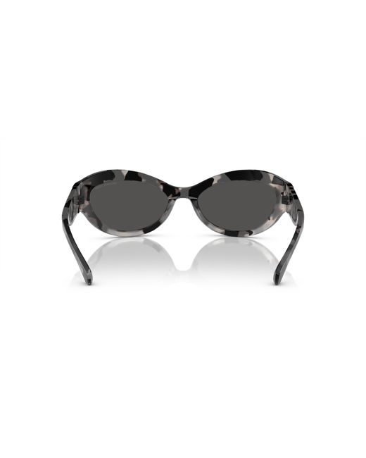 Michael Kors Black Burano Dark Grey Oval Sunglasses Mk2198 300587 59