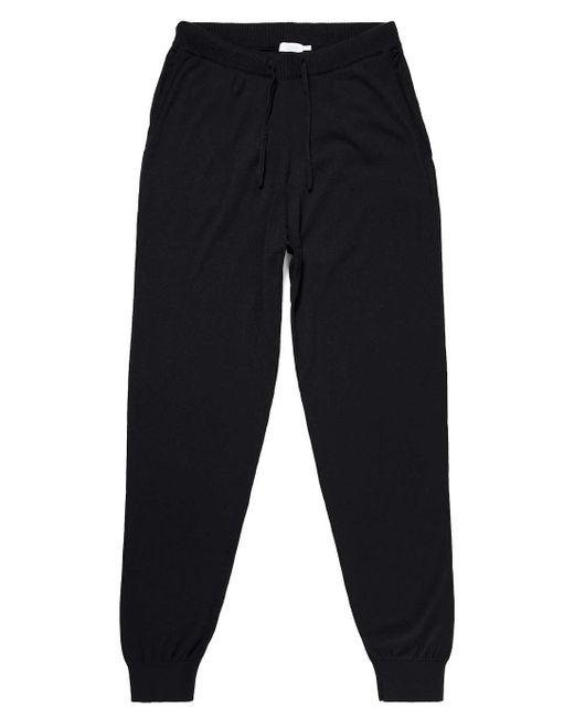 Sunspel Men's Merino Wool Knitted Lounge Pants In Black for Men - Lyst
