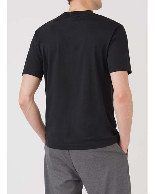 Download Sunspel Men's Cotton Mock Neck T-shirt In Black for Men - Lyst