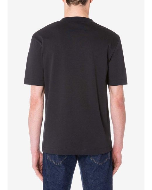 Download Sunspel Men's Brushed Cotton Mock Turtle T-shirt In Black ...