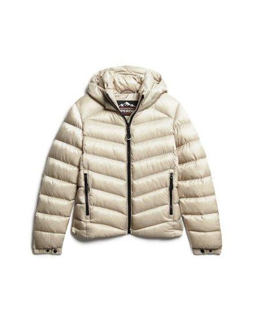 Superdry Natural Embroidered Hooded Fuji Padded Jacket
