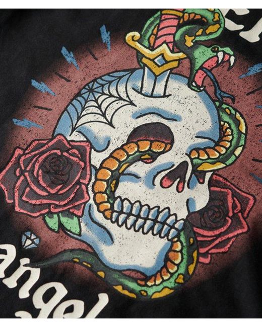 Superdry Black & Co Tattoo Graphic T-shirt for men