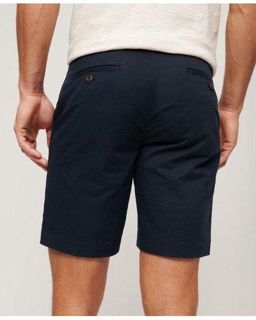 Superdry Blue Stretch Chino Shorts for men