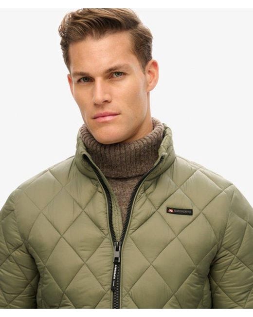 Superdry Green Diamond Quilt Fuji Lite Jacket for men