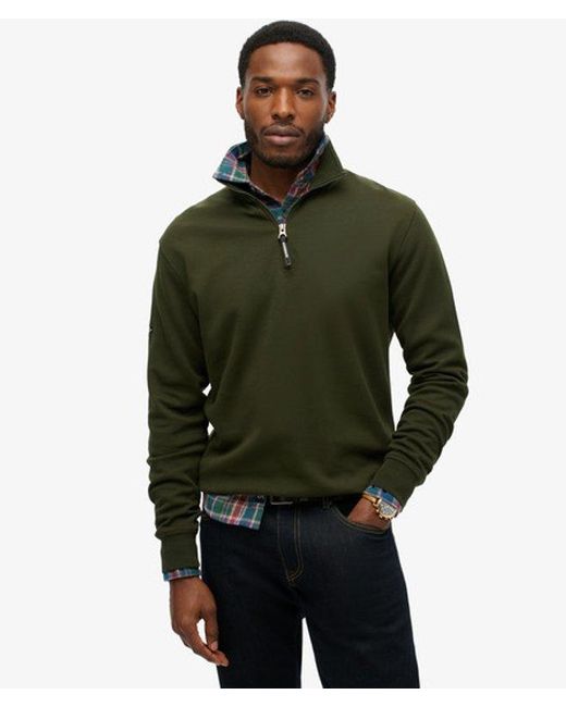 Superdry Green & Co Utility Logo Half-zip Sweatshirt for men