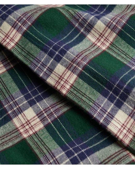 Superdry Blue & Co Cotton Check Elastic Trousers