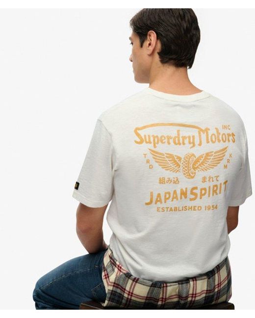 Superdry White & Co Heritage Biker Loose T-shirt for men