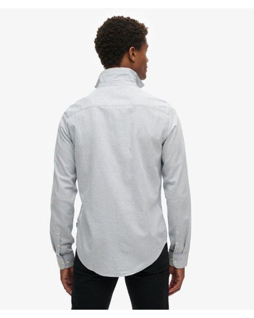 Superdry Gray & Co Long Sleeve Cotton Smart Shirt for men