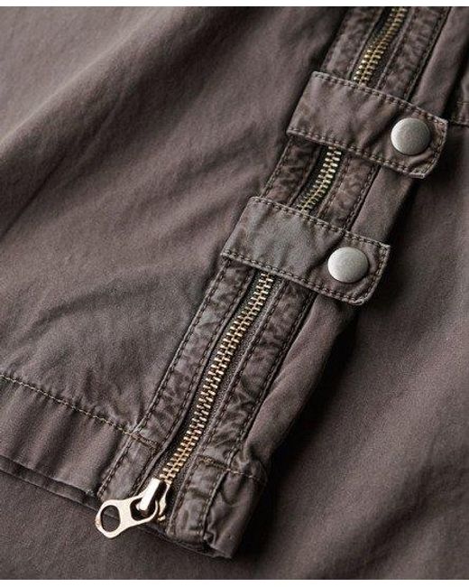 Superdry Gray Vintage Low Rise Elastic Cargo Pants