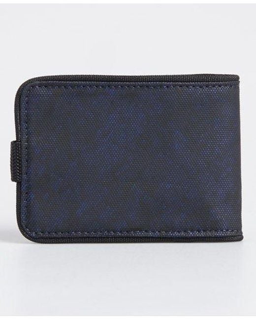Superdry Blue Tarp One Popper Wallet Aop for men