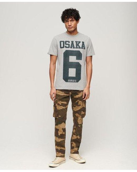 Superdry Gray Osaka 6 Graphic T-shirt for men