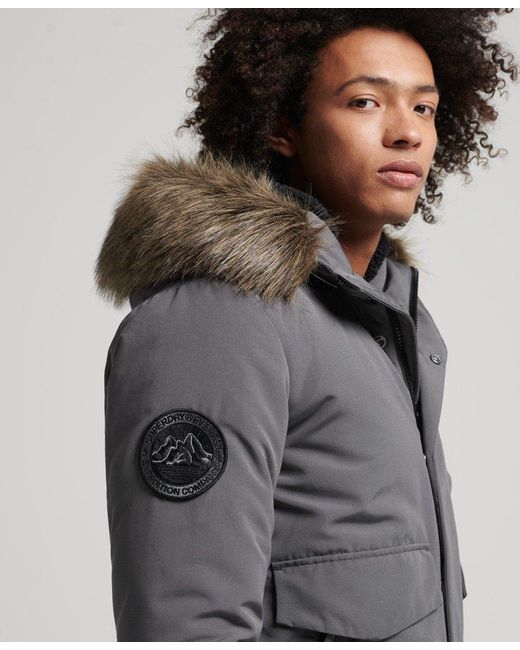 Superdry Everest Bomber Jacket Grey in 