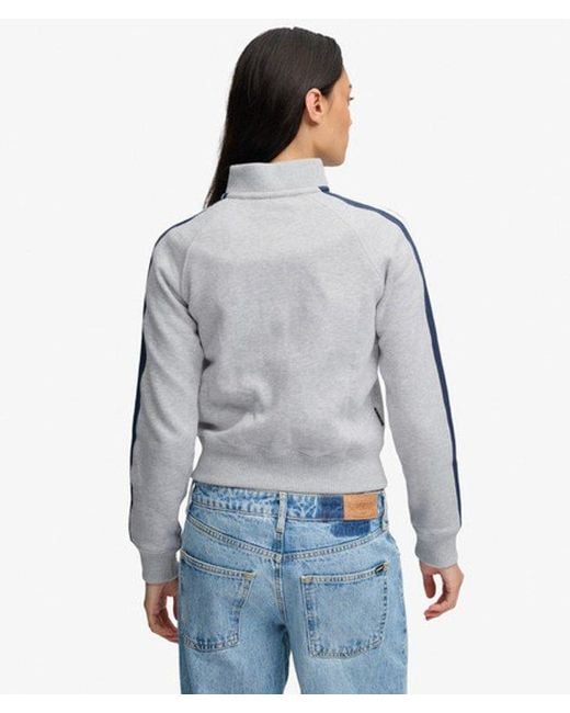 Superdry Athletic Essentials Logo Trainingsjack in het Gray