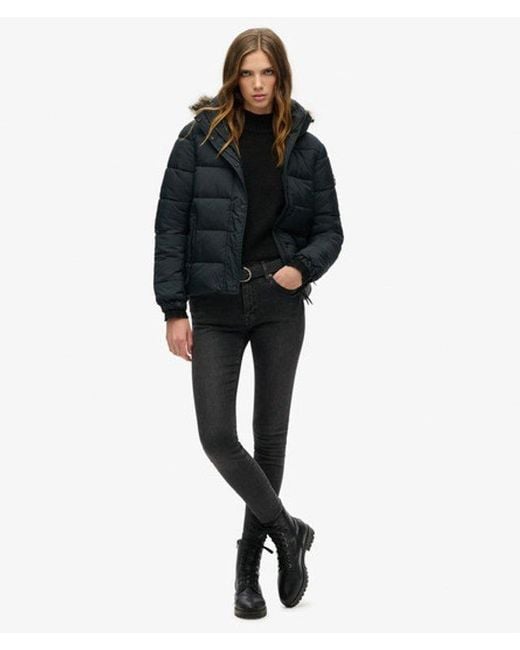Superdry Blue & Co Hooded Mid Layer Short Jacket