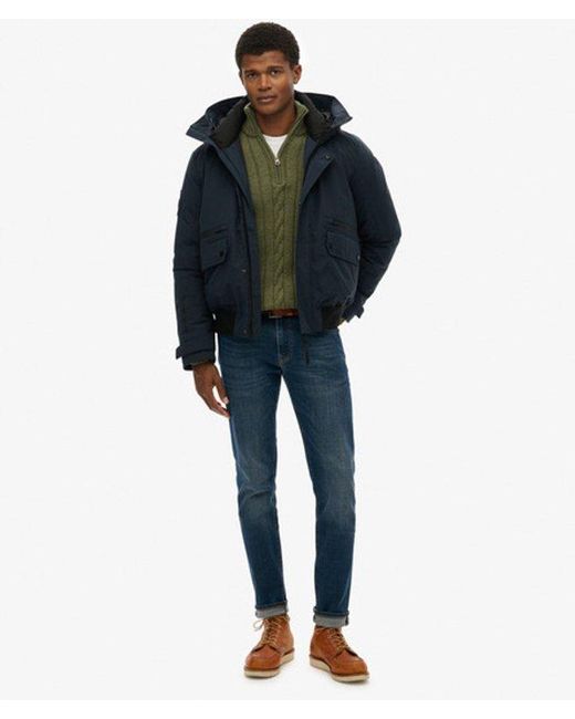 Superdry Blue & Co City Padded Bomber Jacket for men